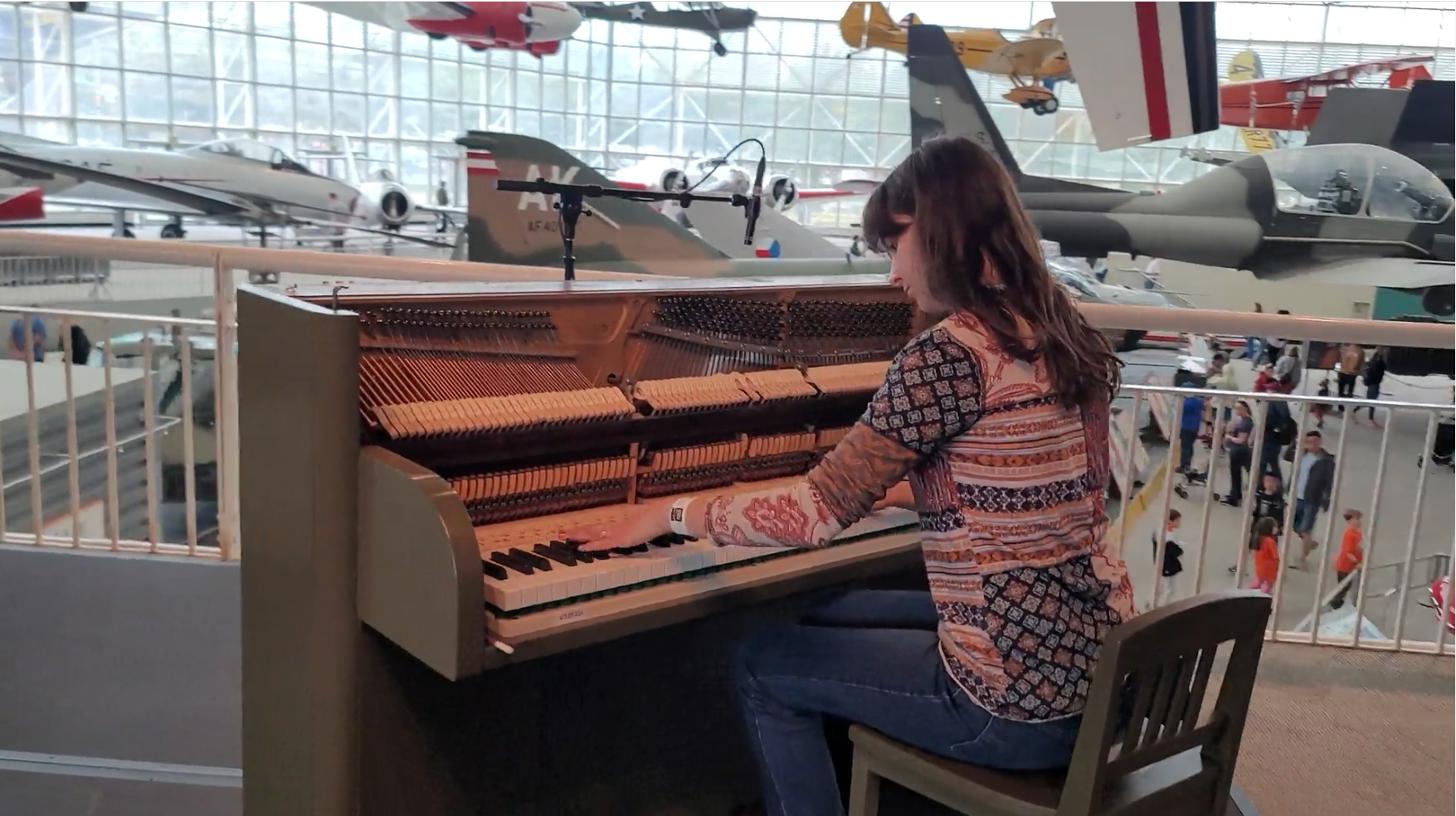 Jordan A. Cook working on a Victory Vertical at the Seattle Museum of Flight