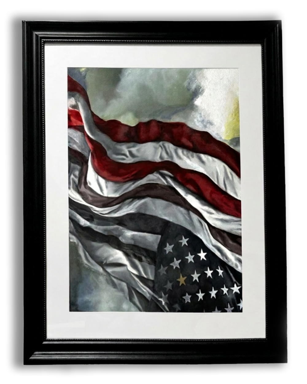 The Flip by Jordan A. Cook, shown framed in the recommended presentation